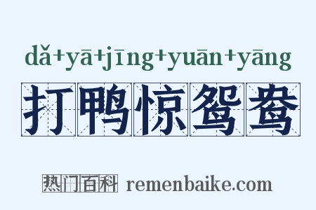 打鸭惊鸳鸯是什么意思的图片